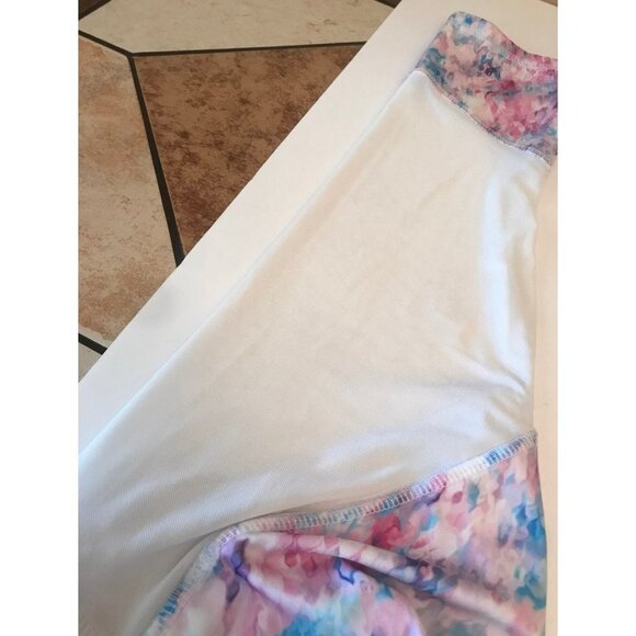 pbx pro pink and blue cotton candy like print athletic leggings size small - Picture 4 of 12